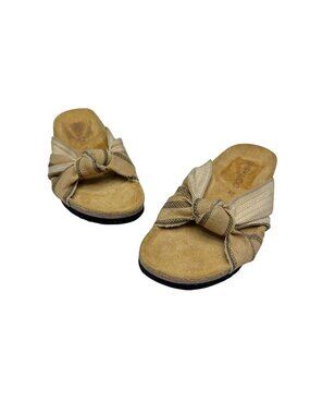 Shekudo Bahia Knot Slide Sandals In Neutral Women's, Size 37 WORN ONCE